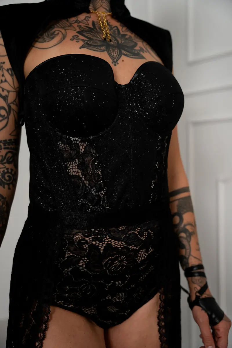 Corsage „Black Roses - brokat“ – Foto 2