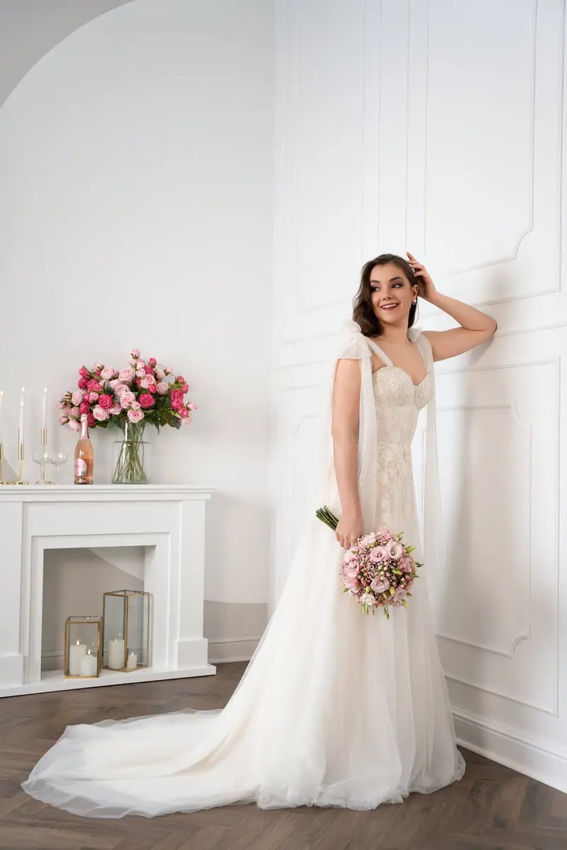 Wedding dress „creamy Flower“ – Foto 1