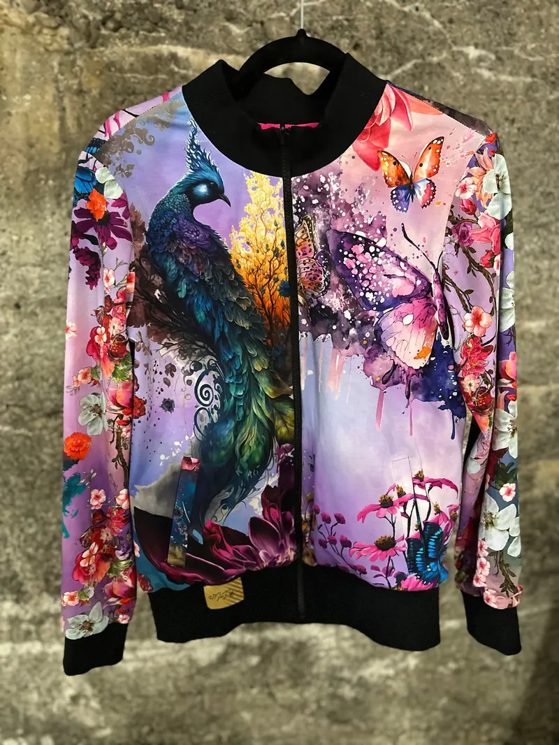 Blouson „Peacock Luxury“ pink wendbar – Foto 2