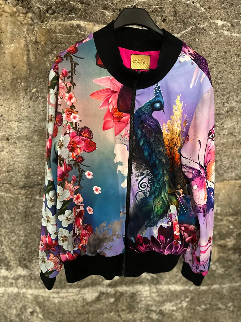 Blouson „Peacock Luxury“ pink wendbar – Foto 1