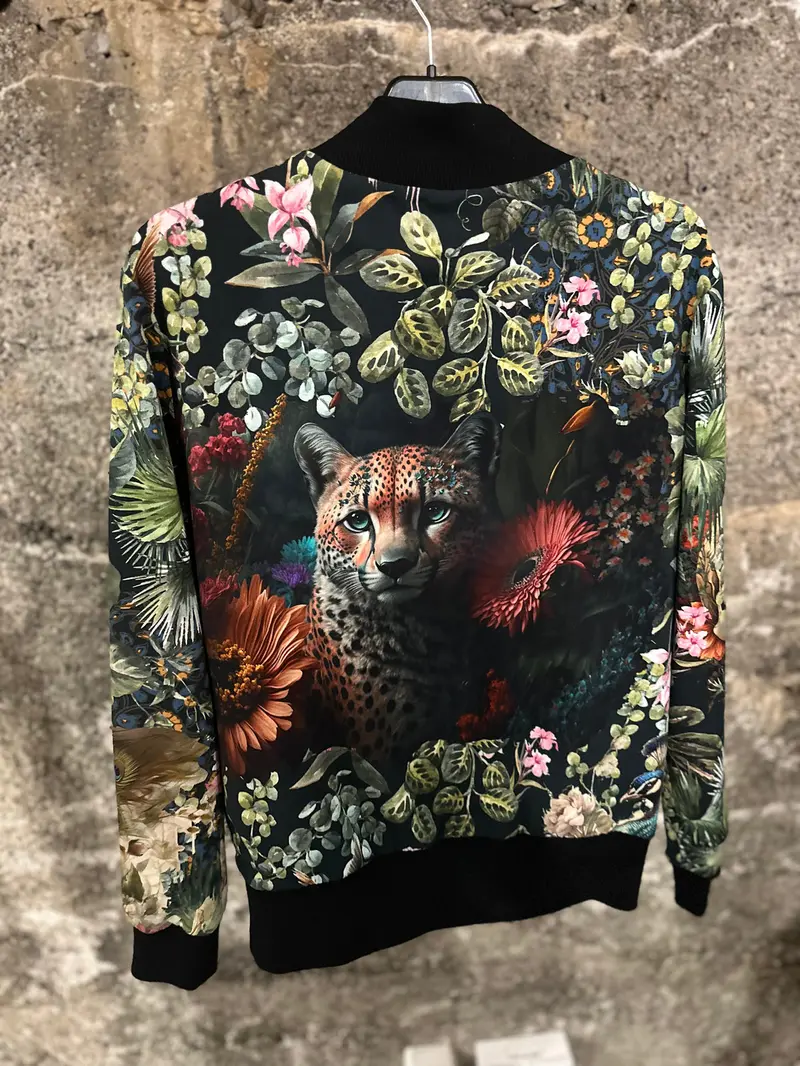 Blouson „Leopard Luxury“ grün einseitig – Foto 2