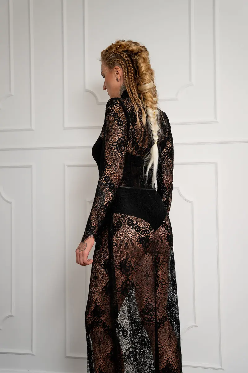 Body high necked „Lace elegant“ Untercorsage black – Foto 2