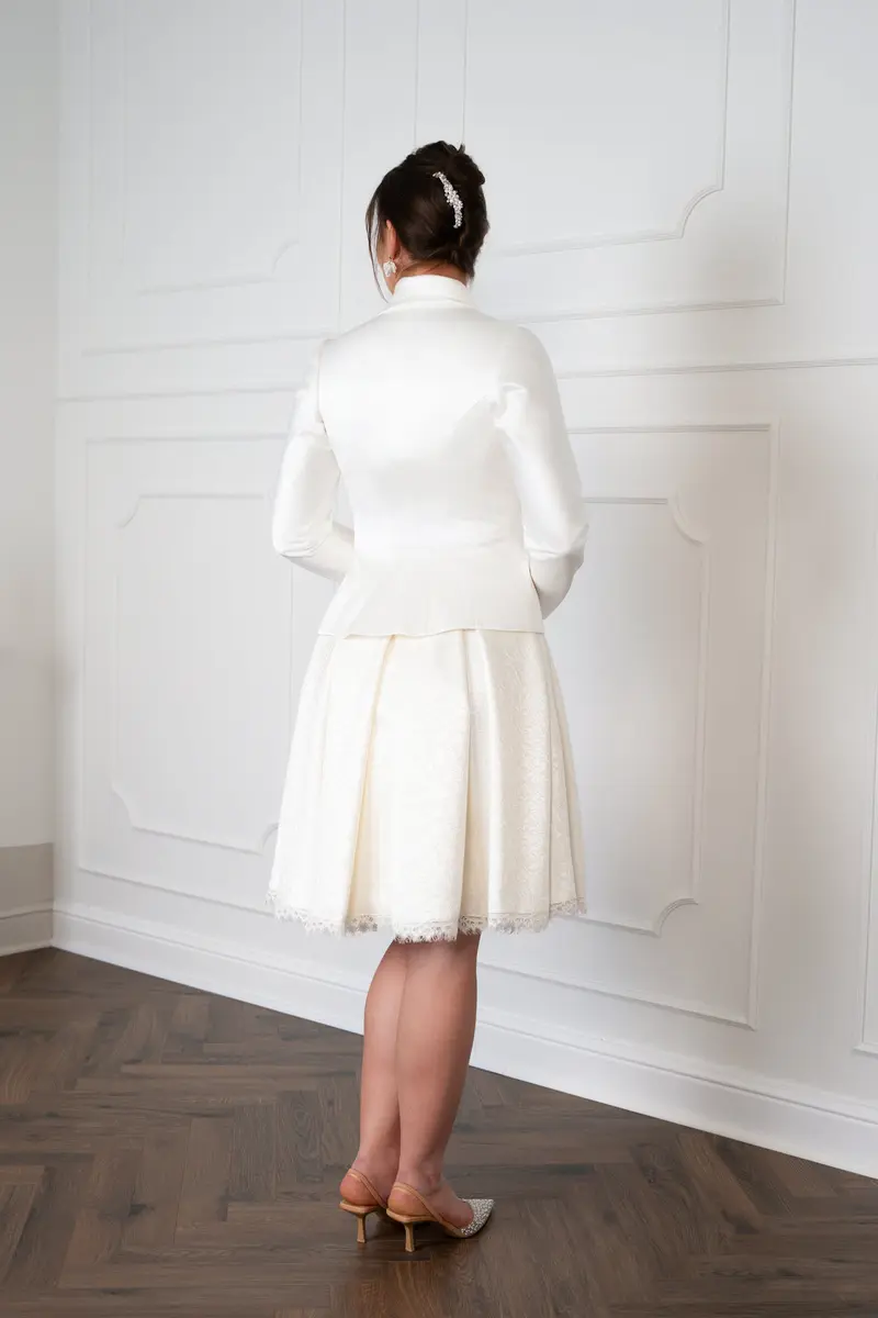 Foto 4 von 4 – Hochzeitsrock „Jacquard ivory“