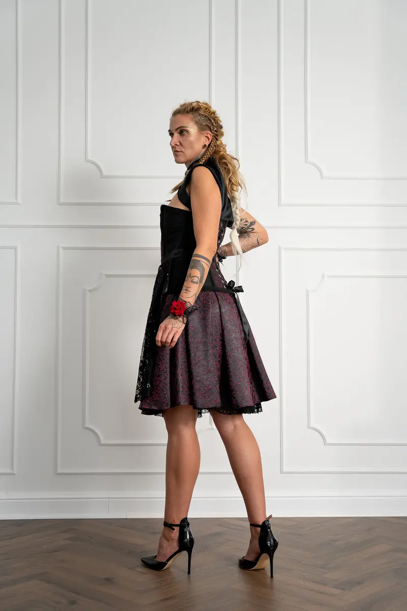 Photo 5 of 6 – Corset “Jacquard de Luxe” - berry