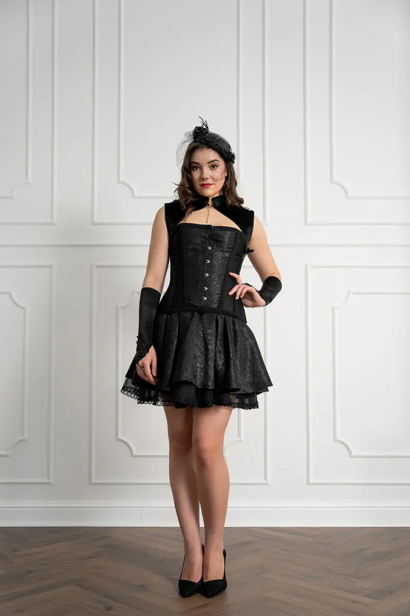 Rock kurz black „Jacquard de luxe“ – Foto 1